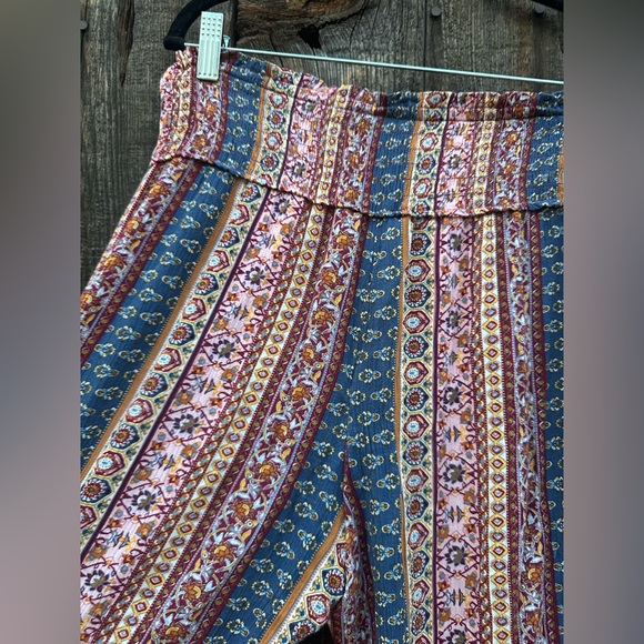 Three Dots Casual Boho Wide Leg Comfy Bohemian Elastic Waist Pants - Picture 11 of 14